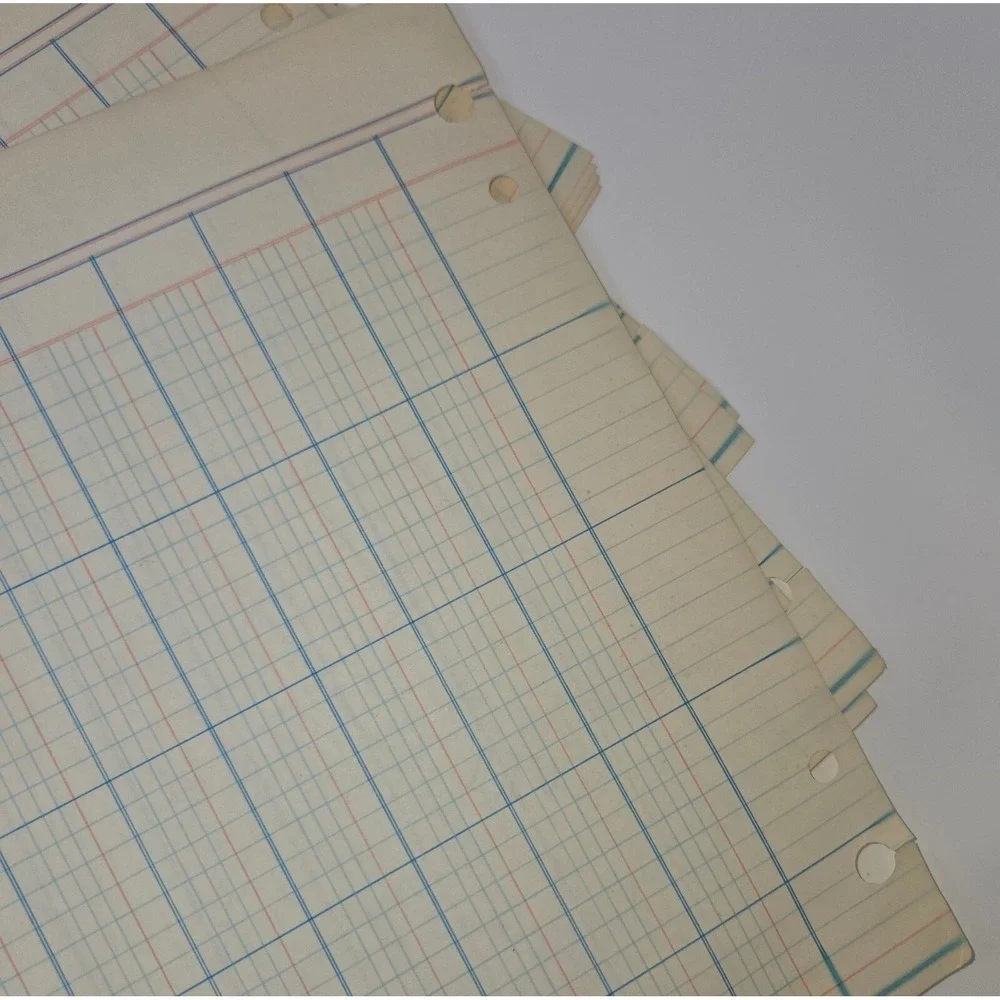 Accounting Ledger 50 Sheets Double Sided 24 Columns 9.25